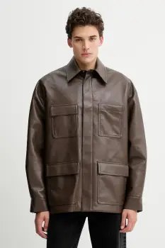 Nanushka geaca NM25PFJK04778 culoarea maro, de tranzitie, CHASIN imagine