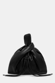 Nanushka geanta de piele JEN DRAWSTRING culoarea negru, NW25SSBG04899 imagine