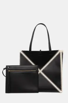 Nanushka geanta THEORIGAMITOTELARGE culoarea negru, NW23CRBG02899 imagine