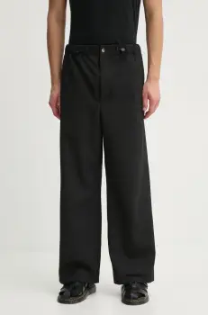 Nanushka pantaloni din lana culoarea negru, chinos, NM24FWPA24599 imagine