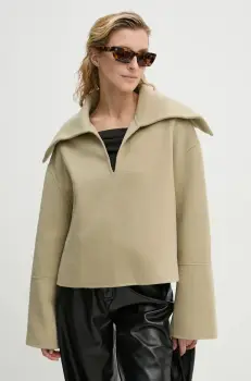 Nanushka pulover de lana MAXE femei, culoarea verde, calduros, NW24PFSG27062 imagine