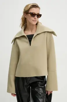 Nanushka pulover de lana MAXE femei, culoarea verde, calduros, NW24PFSG27062 imagine