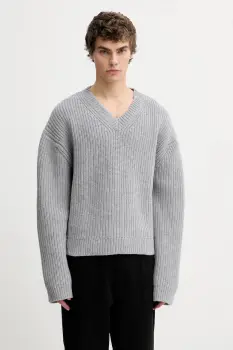 Nanushka pulover de lana NU25PFSW05691 culoarea gri, calduros, MORCAR imagine