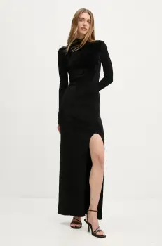 Nanushka rochie BEYLA culoarea negru, maxi, mulata, NW24PFBS29251 imagine