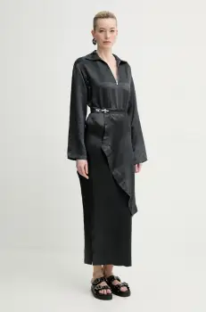 Nanushka rochie COLTER culoarea verde, maxi, evazati, NW25RSDR02777 imagine