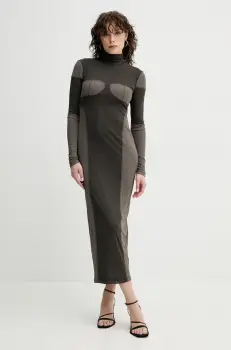 Nanushka rochie IMELDA culoarea verde, maxi, mulata, NW25RSDR16275 imagine