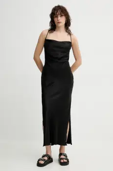 Nanushka rochie MACIA culoarea negru, mini, mulata, NW24CRDR04799 imagine