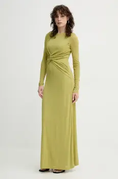 Nanushka rochie ROZAL culoarea verde, maxi, evazati, NW25RSDR16464 imagine