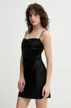 Nanushka rochie SEREN culoarea negru, mini, mulata, NW24CRDR04699 imagine