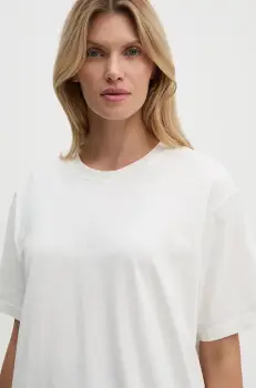 Nanushka tricou din bumbac REECE femei, culoarea bej, NU24CRSH00300 imagine