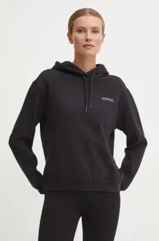 Napapijri bluza B-Blanche femei, culoarea negru, cu gluga, neted, NP0A4HYP0411 imagine