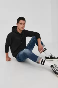 Napapijri Bluza barbati, culoarea negru, material neted imagine