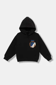 Napapijri bluza copii B-ADIGE culoarea negru, cu gluga, cu model, NP0A88ZXF0N1 imagine