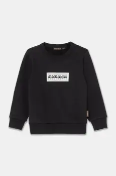 Napapijri bluza copii B-CHAMOIS C culoarea negru, cu imprimeu, NP0A4HY30411 imagine