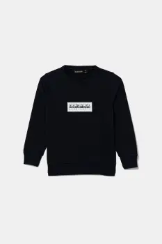 Napapijri bluza copii B-CHAMOIS culoarea bleumarin, cu imprimeu, NP0A4HY31761 imagine