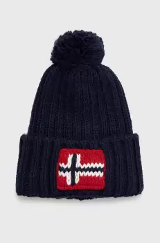 Napapijri caciula din amestec de lana culoarea albastru marin, imagine