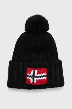 Napapijri caciula din amestec de lana culoarea negru, imagine