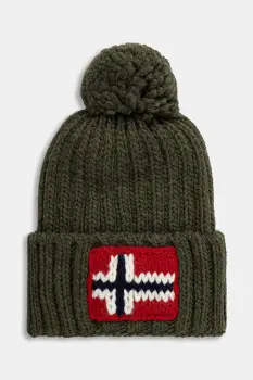 Napapijri caciula din amestec de lana Semiury 5 culoarea verde, NP0A4GKBG0A1 imagine