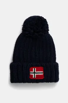 Napapijri caciula din lana pentru copii SEMIURY 6 culoarea albastru marin, din tricot gros, NP0A4GMH1761 imagine