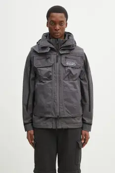 Napapijri geaca A-Tusco culoarea gri, de tranzitie, oversize, NP0A4INCH981 imagine