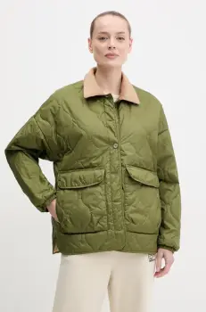 Napapijri geaca cu doua fete A-Secret culoarea verde, de tranzitie, oversize, NP0A4IFAG1V1 imagine