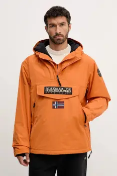 Napapijri geaca Rainforest Next culoarea portocaliu, de tranzitie, NP0A4IB9A681 imagine