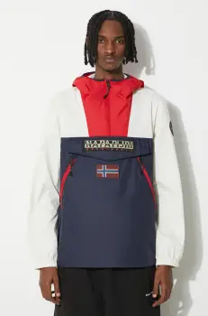 Napapijri geaca Rainforest Wb Pkt V2 barbati, culoarea albastru marin, de tranzitie, NP0A4HX6MF51 imagine