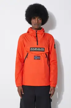 Napapijri geaca Rainforest Wb Pkt V2 barbati, culoarea portocaliu, de tranzitie, NP0A4HX6A631 imagine