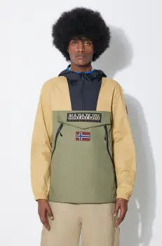 Napapijri geaca Rainforest Wb Pkt V2 barbati, culoarea verde, de tranzitie, NP0A4HX6MF71 imagine