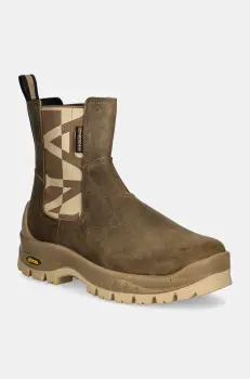 Napapijri ghete chelsea de piele PEAK barbati, culoarea verde, NP0A4H73CO.Z28 imagine