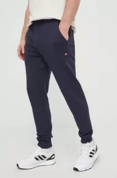 Napapijri pantaloni de trening din bumbac culoarea albastru marin, neted imagine