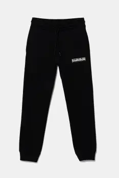 Napapijri pantaloni de trening pentru copii M-GORI culoarea negru, cu imprimeu, NP0A891C9411 imagine