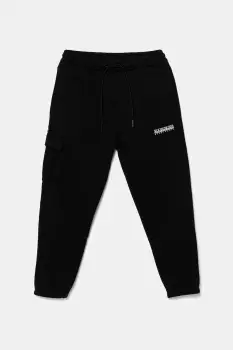 Napapijri pantaloni de trening pentru copii M-INOT culoarea negru, cu imprimeu, NP0A891G9411 imagine