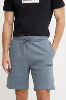Napapijri pantaloni scurti din bumbac N-Gori barbati, culoarea gri, NP0A4IBQG1Y1 imagine