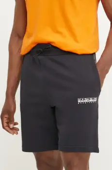 Napapijri pantaloni scurti din bumbac N-Gori barbati, culoarea negru, NP0A4IBQ0411 imagine