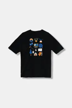 Napapijri tricou de bumbac pentru copii S-ADIGE culoarea negru, cu imprimeu, NP0A88ZWF0X1 imagine