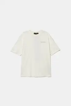 Napapijri tricou de bumbac pentru copii S-AHR culoarea bej, cu imprimeu, NP0A88ZO2061 imagine