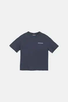 Napapijri tricou de bumbac pentru copii S-AHR culoarea bleumarin, cu imprimeu, NP0A88ZO1761 imagine