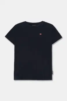 Napapijri tricou de bumbac pentru copii SALIS SS 2 culoarea albastru marin, neted, NP0A4GEH1761 imagine