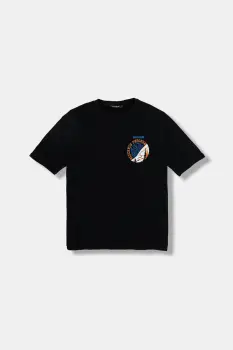 Napapijri tricou din bumbac S-ADIGE culoarea negru, cu imprimeu, NP0A88ZWF0N1 imagine