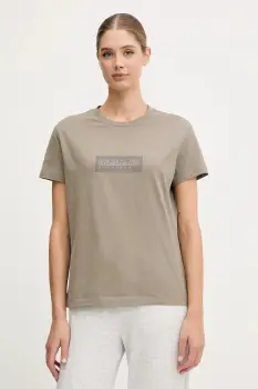 Napapijri tricou din bumbac S-Box culoarea verde, NP0A4IP1N1T1 imagine