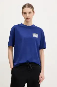 Napapijri tricou din bumbac S-Nice femei, culoarea albastru marin, NP0A4IG4B2U1 imagine