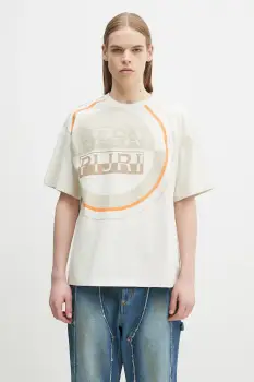 Napapijri tricou din bumbac S-Tusco barbati, culoarea bej, cu imprimeu, NP0A4IEEN1J1 imagine