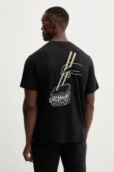 Napapijri tricou din bumbac S-Yukis culoarea negru, cu imprimeu, NP0A89259411 imagine