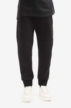 Neil Barett pantaloni de trening Skinny Low Rise Swatpants culoarea negru, uni BJP002BH.S505C.01-black imagine