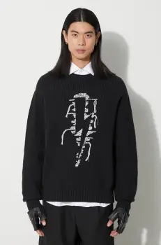 Neil Barett pulover FLOATING INSIDE OUT THUNDERBOLT barbati, culoarea negru, calduros, PBMA159.V608.042 imagine