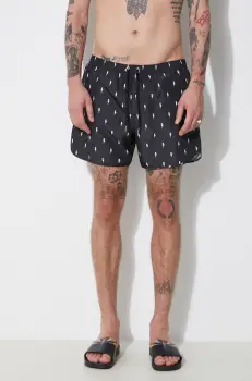 Neil Barrett pantaloni scurti de baie All-Over Micro Bolts culoarea negru, MY58026A-Y068-524N imagine