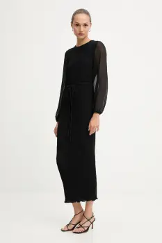 Never Fully Dressed rochie culoarea negru, maxi, drept, NFDDR2980 imagine