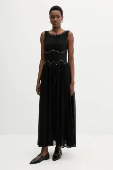 Never Fully Dressed rochie culoarea negru, maxi, evazati, NFDDR2813 imagine