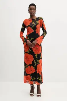 Never Fully Dressed rochie culoarea negru, maxi, evazati, NFDDR3016 imagine